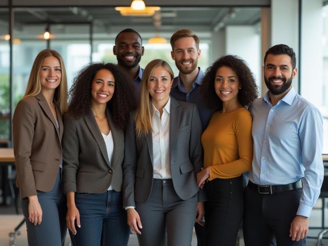 Professional and friendly team members at Gulf Connect Devices office in Dubai
