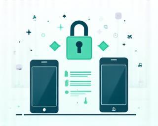 Digital icon representing data transfer between devices